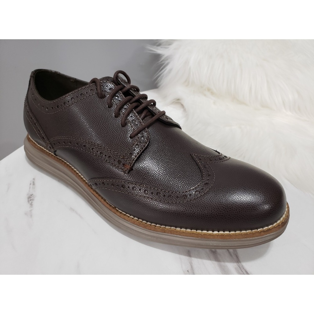 NEW NO BOX RARE 8.5 WIDE BROWN JAVA LEATHER original grand wingtip oxford C26267